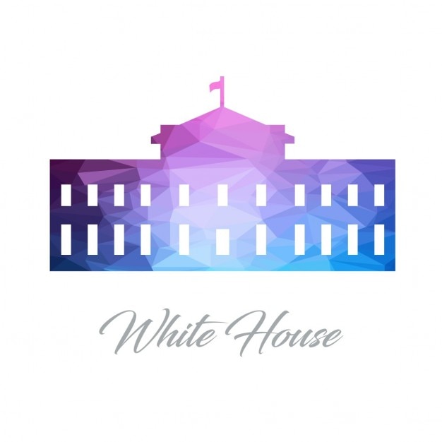 Free vector white house, polygonal