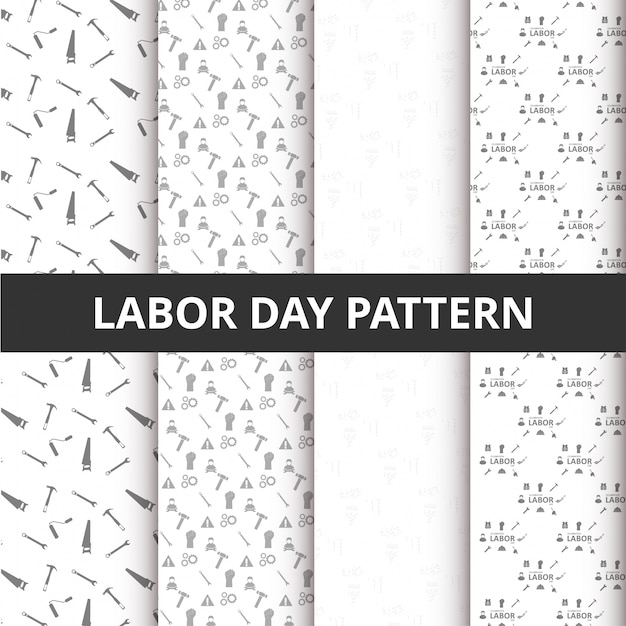 Free vector white labor day patterns