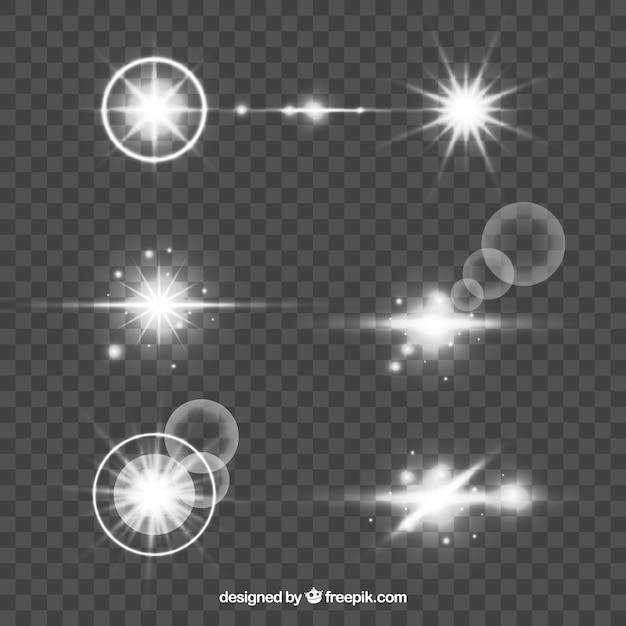 White lens flare collection
