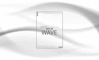 Free vector white liquid background abstract with soft waves fluid cool gradient shapes composition