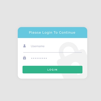 White login template design for your website or app