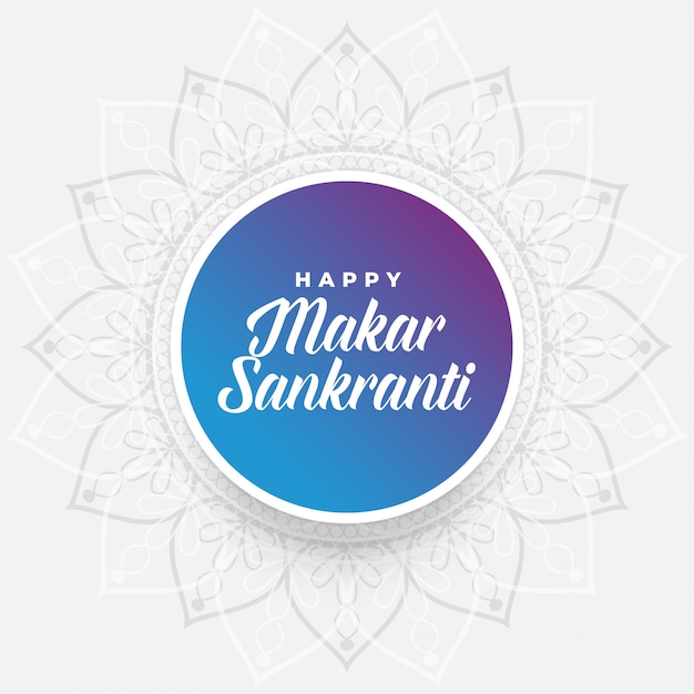 Bianco per il design del festival makar sankranti