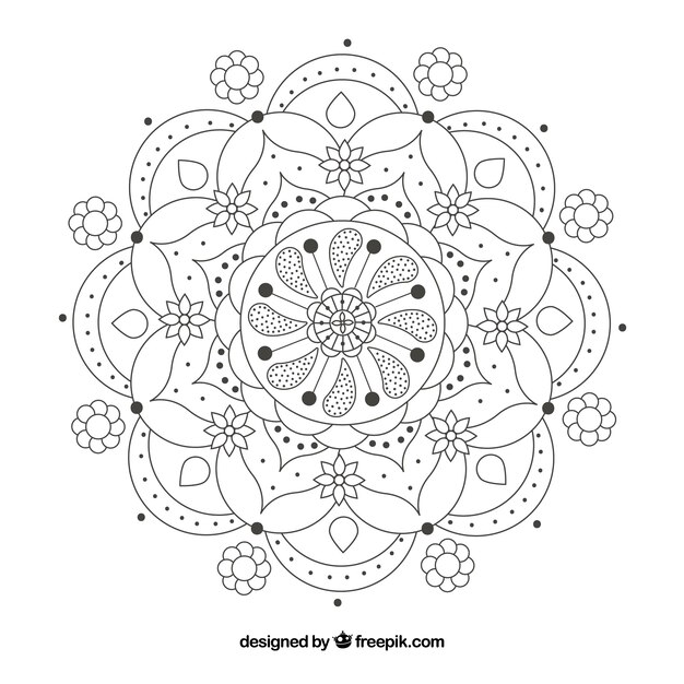 Sfondo bianco mandala