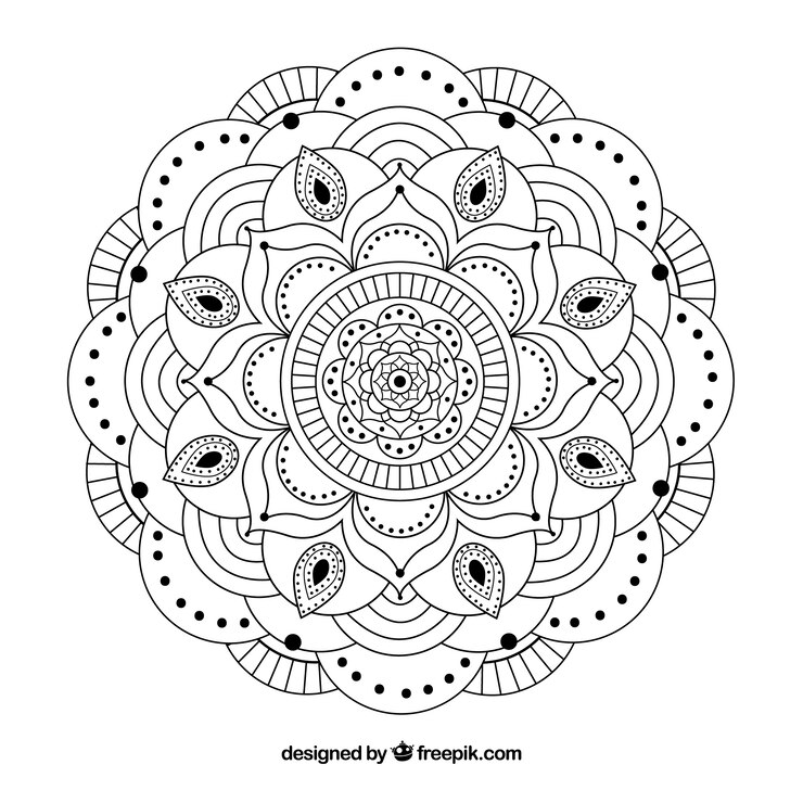 Free Vector white mandala background