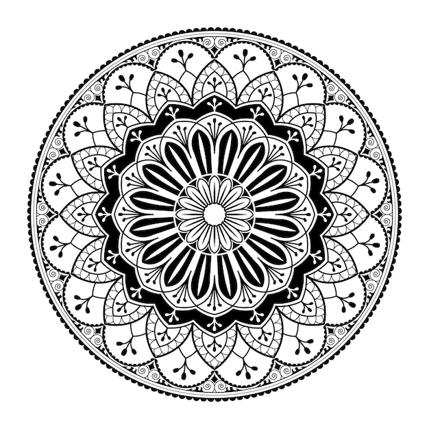 White mandala pattern on white background