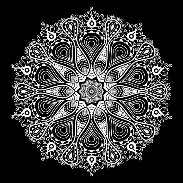 Free Vector white mandala