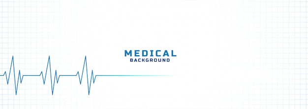 Бесплатное векторное изображение Белый фон медицины и здравоохранения с линией кардиограммы