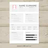 Free vector white modern resume template