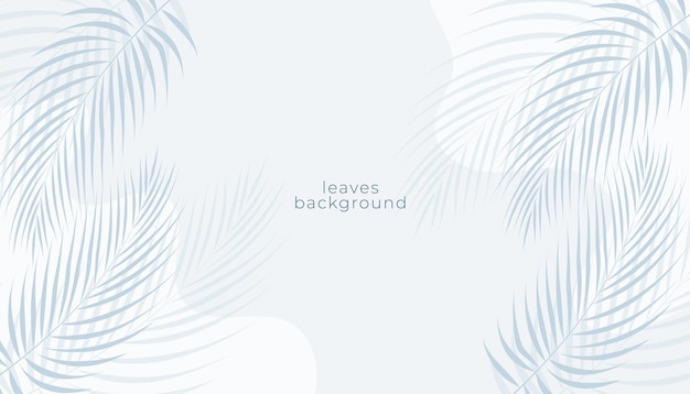 Free vector white nature leaves background design