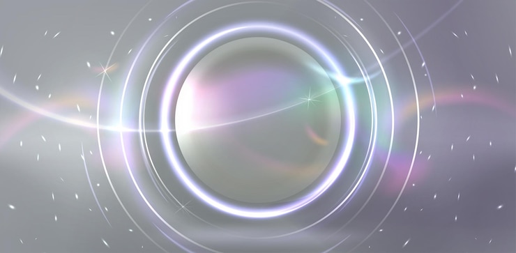 Free Vector white neon light halo effect