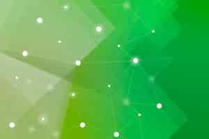 Free vector white network pattern on a green background