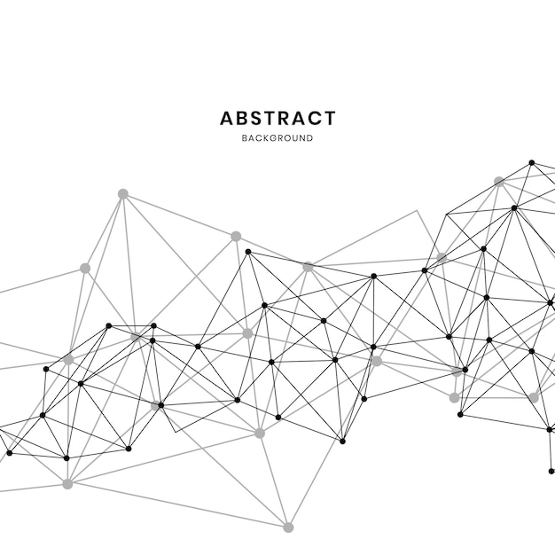 Vettore gratuito illustrazione di rete neurale bianca