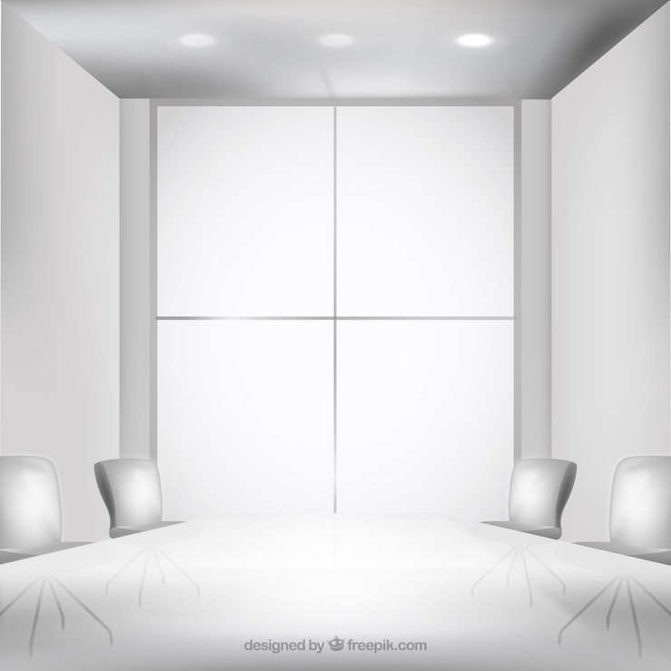 Free Vector white office interior