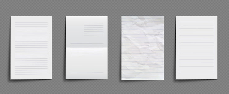 Free Vector white old line pattern paper with wrinkle effect