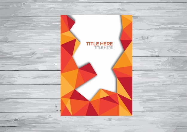 Free vector white and orange poster