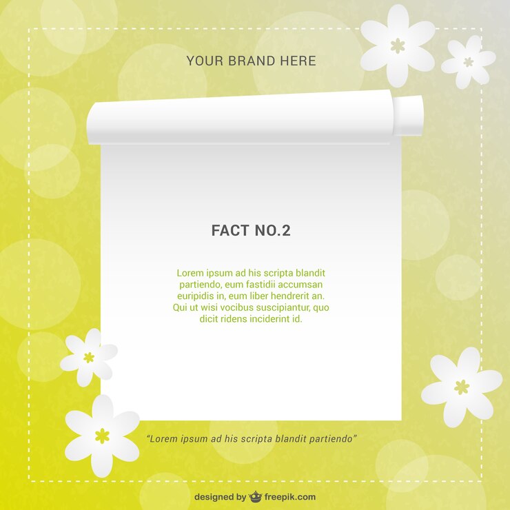 मुफ़्त वेक्टर white page floral template  