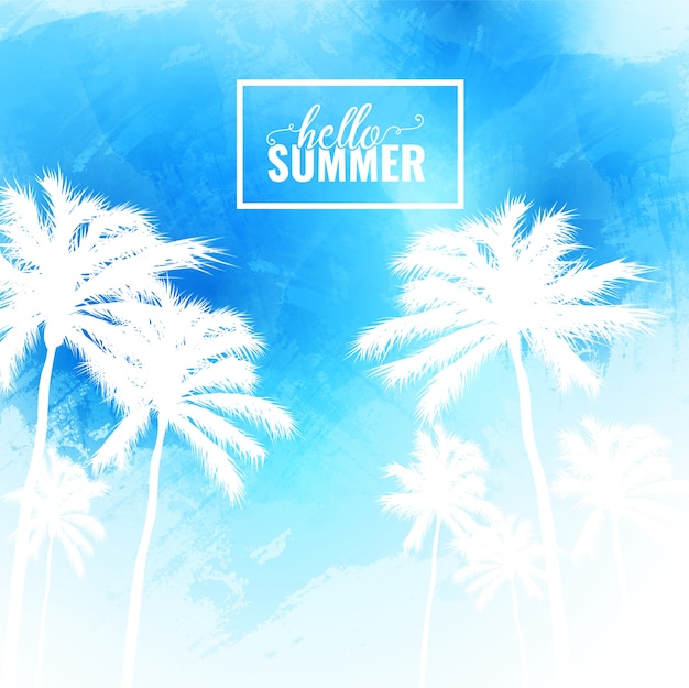 Free vector white palm tree background