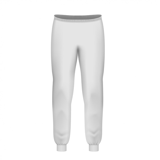 Premium Vector | White pants front