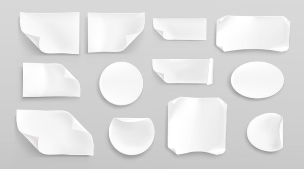 Белые бумажные наклейки или скомканные склеенные участки