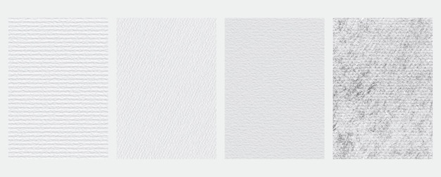 Free vector white paper texture set