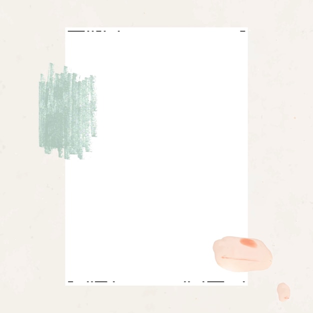 White paper with brushstroke