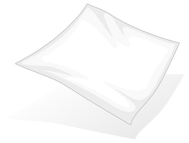 Бесплатное векторное изображение Белая бумага с теневым мультфильмом