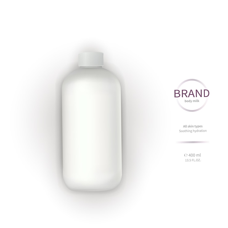 Free Vector white plastic bottle with dispenser