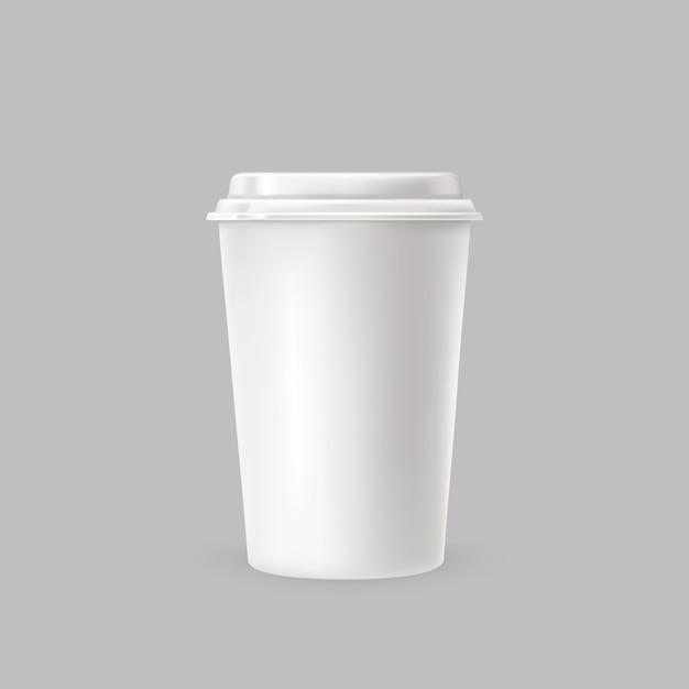 흰색 플라스틱 컵