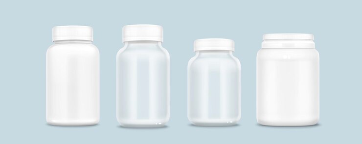 Free Vector white plastic pill bottle mockup