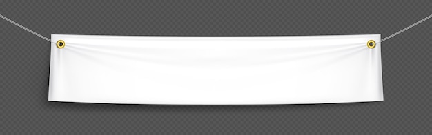 White cloth banner signboard blank Royalty Free Vector Image