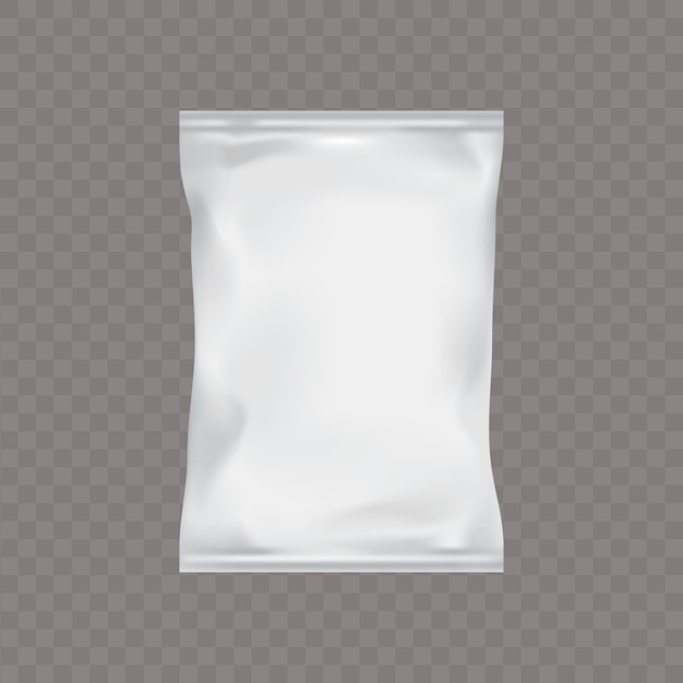 White rectangular plastic packing for food