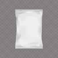 Free vector white rectangular plastic packing for food