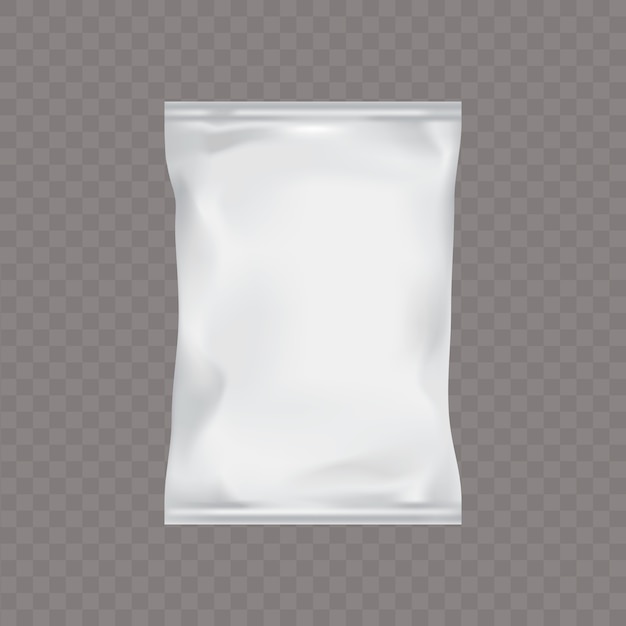 White rectangular plastic packing for food 