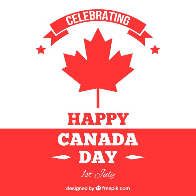 White and red background for canada day