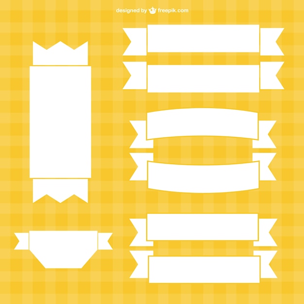 Free vector white ribbons set