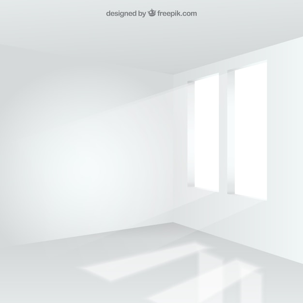 Белый интерьер комнаты