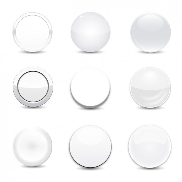 White round button set