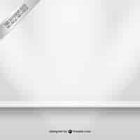 Free vector white shelf background