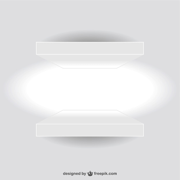 Free vector white shelves