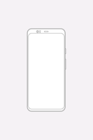 Free vector white smartphone outline, digital device vector illustration