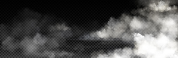 オーバーレイ効果の白い煙の雲