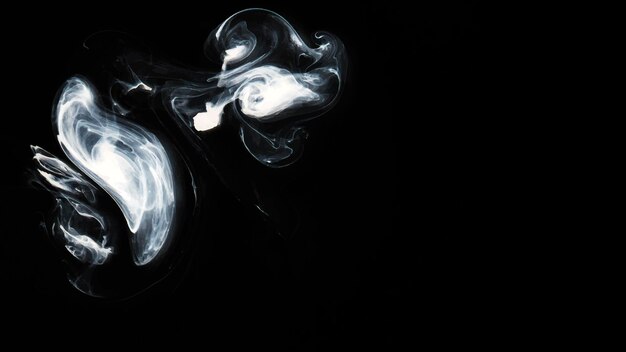 White smoke isolated on blue background vector