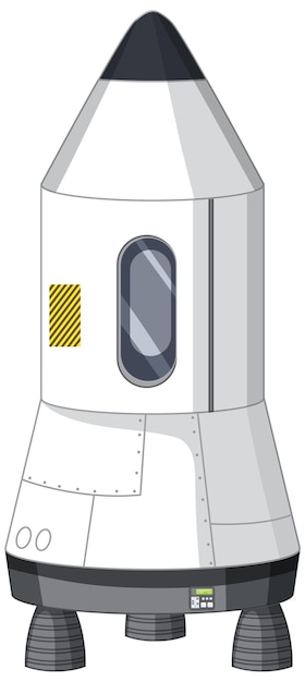 White spaceship on white background