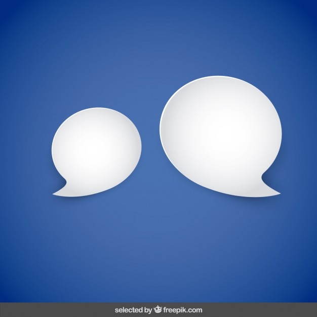 Free vector white speech bubbles