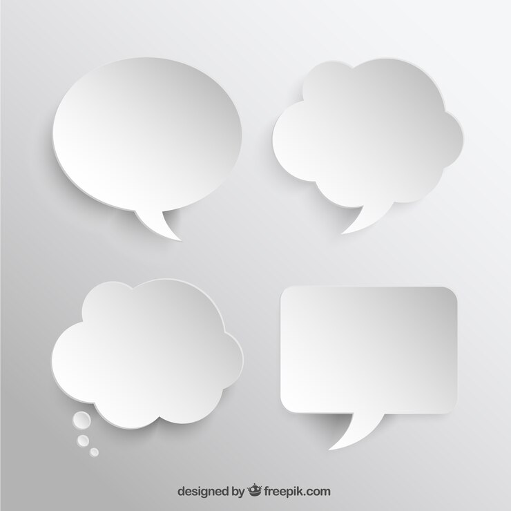 Free Vector white speech bubbles