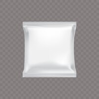 Free vector white square plastic packaging for food