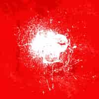 Бесплатное векторное изображение Белое пятно гранж на красном фоне