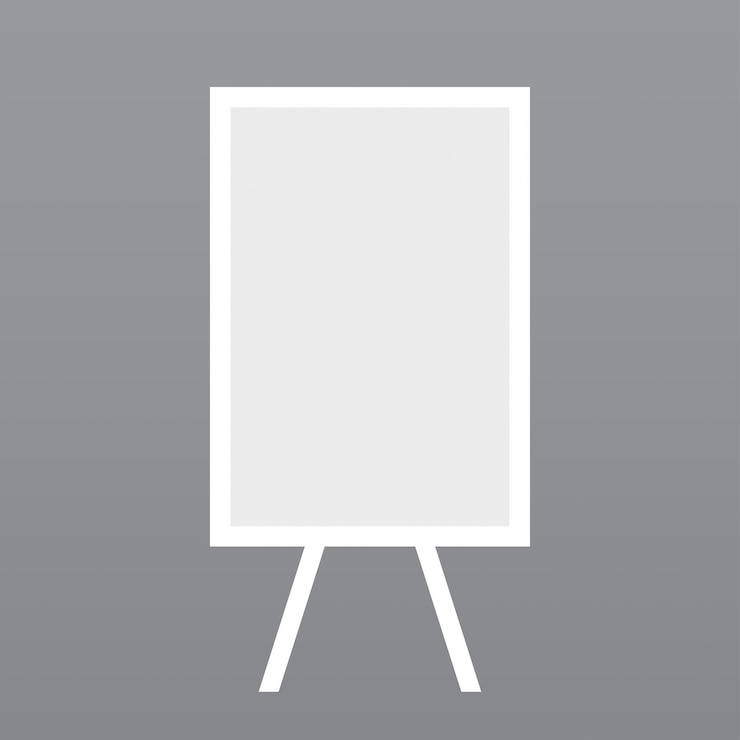 Free Vector white stand, light gray background