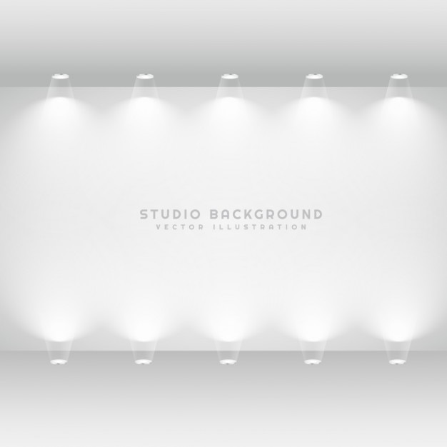 Free Vector white studio gallery wall