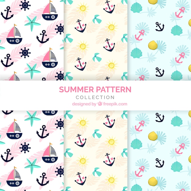 하얀 여름 패턴 컬렉션
